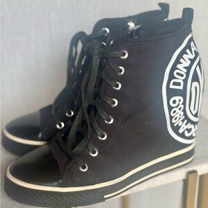 Donna Karan Black Canvas High-Tops